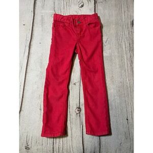 Baby Gap 1969 Red Denim Jeans‎ Kids Size 5 Straight Leg Adjustable Waist